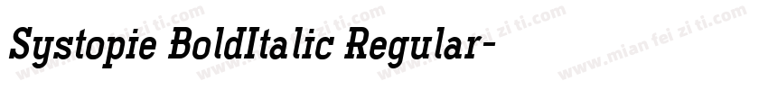 Systopie BoldItalic Regular字体转换